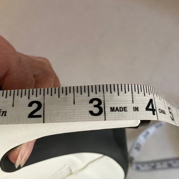 Juicy Couture White Heeled Boots with Gold Accent - Picture 6 of 8